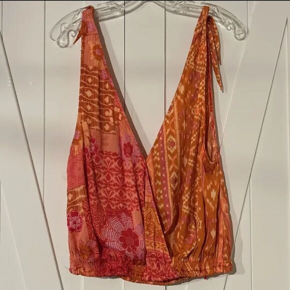 NWOT Free People Tied To You Tank in Lemonade Combo Sz S - Picture 11 of 12